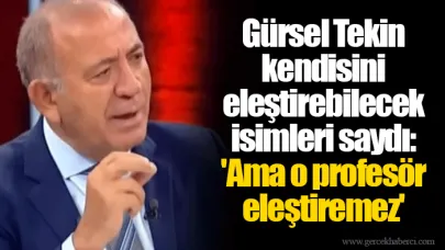 Gürsel Tekin kendisini eleştirebilecek isimleri saydı: 'Ama o profesör eleştiremez'