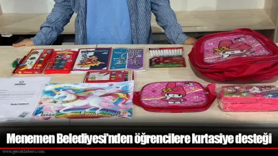 Menemen Belediyesi’nden öğrencilere kırtasiye desteği