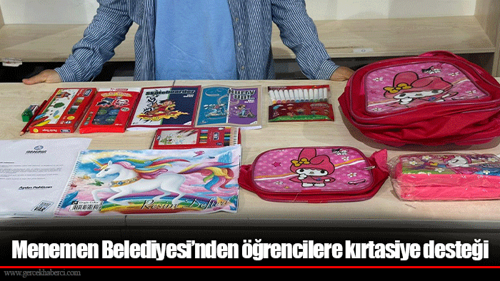 Menemen Belediyesi’nden öğrencilere kırtasiye desteği