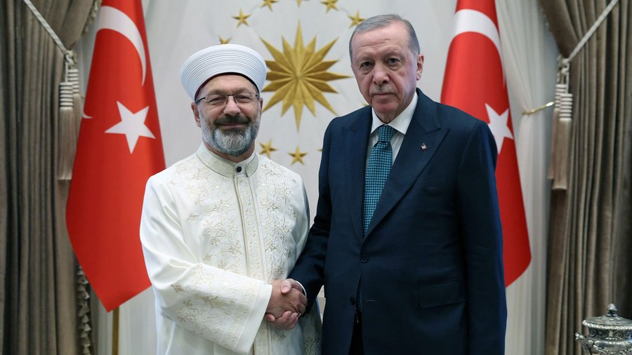 Ali Erbaş'tan görev süresi dolduktan saatler sonra Erdoğan'a ziyaret