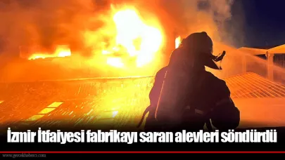 İzmir İtfaiyesi fabrikayı saran alevleri söndürdü