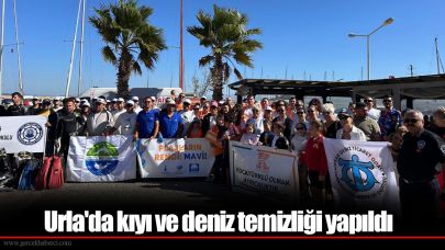 Urla'da kıyı ve deniz temizliği yapıldı