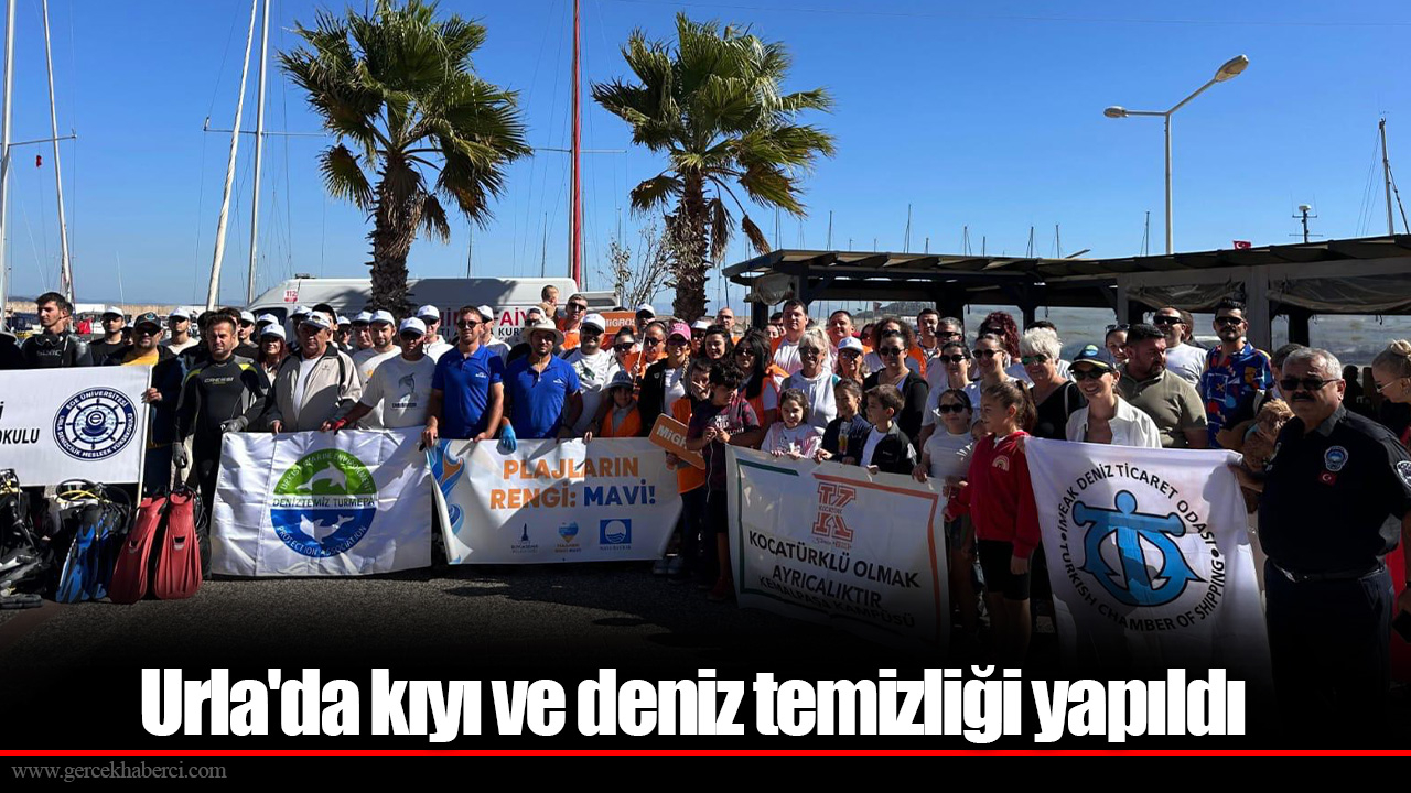 Urla'da kıyı ve deniz temizliği yapıldı