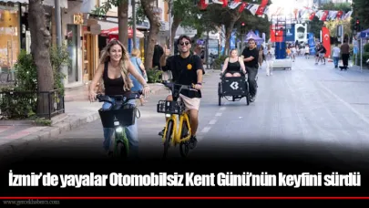 İzmir’de yayalar Otomobilsiz Kent Günü’nün keyfini sürdü