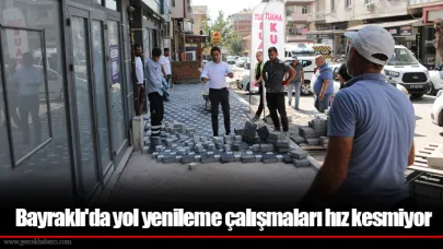 Bayraklı'da yol yenileme çalışmaları hız kesmiyor