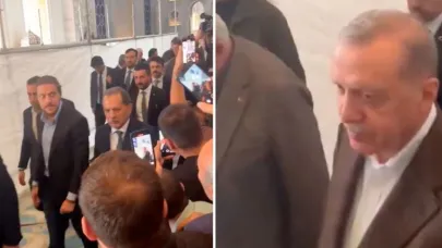 Erdoğan camiye geldi, tekbir sesleri yükseldi