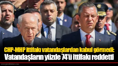 CHP-MHP ittifakı vatandaşlardan kabul görmedi: Vatandaşların yüzde 74’ü ittifakı reddetti