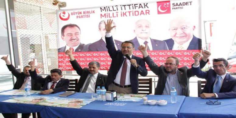 “SAADET PARTİSİ ÜLKEMİZİN BERABERLİK TUTKALIDIR”