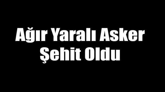 Ağır Yaralı Asker Şehit Oldu