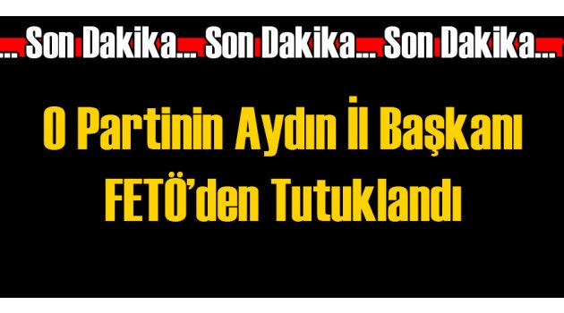 Aydın'da İl Başkanı'na FETÖ Tutuklaması