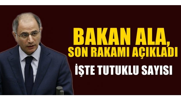 Bakan Ala toplam tutuklu sayısını açıkladı