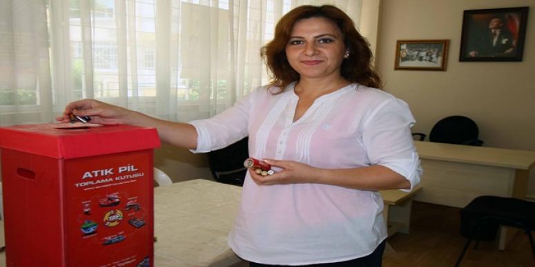 BAYRAKLI’DA 5 TON ATIK PİL TOPLANDI!