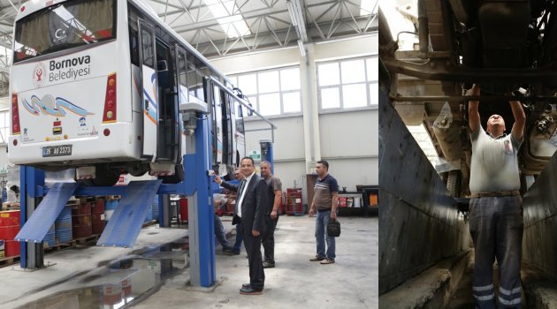 Bornova Belediyesi araçlarını kendi imkanlarıyla onarıyor