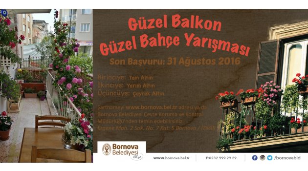 Bornova en güzel balkon ve bahçesini seçiyor