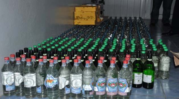 Bornova'da Kaçak İçki Operasyonu