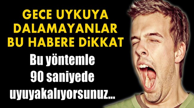 Bu Yöntemle 90 Saniyede Uyuyakalıyorsunuz