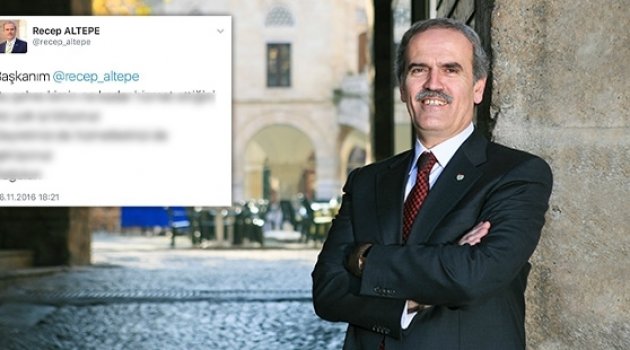 Bursa Büyükşehir Belediye Başkanı, sahte hesaptan atacağı tweeti kendi hesabından paylaştı!