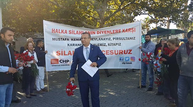 CHP Konak'tan Silahlanmaya Karşı Basın Açıklaması