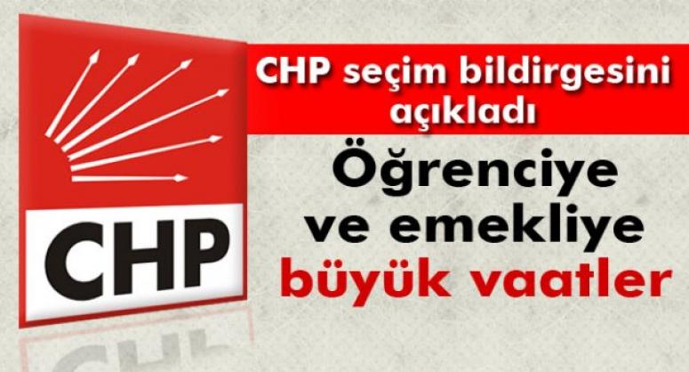 CHP seçim bildirgesini açıkladı