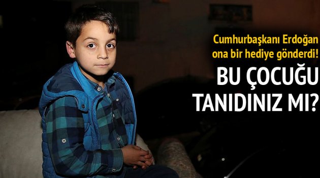 Cumhurbaşkanı Erdoğan'dan Suriyeli çocuğa hediye
