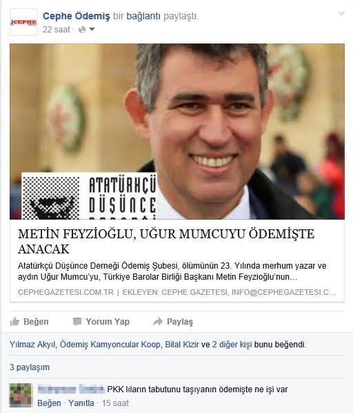FEYZİOĞLU’NUN ÖDEMİŞ ZİYARETİNE SOSYAL MEDYADA TEPKİ YAĞDI!