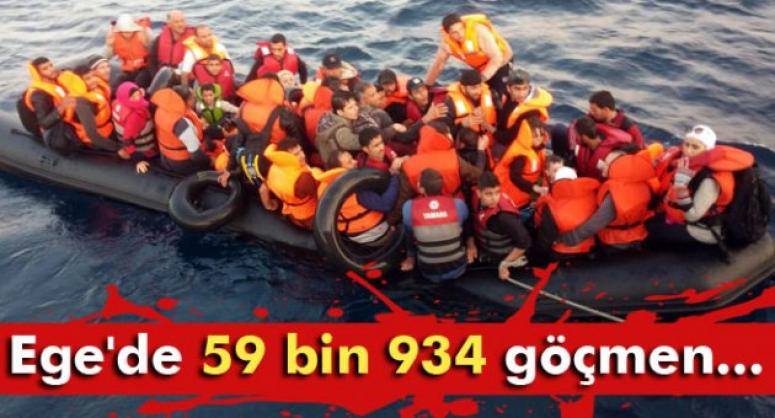 EGE'DE 59 BİN 934 GÖÇMEN KURTARILDI!...