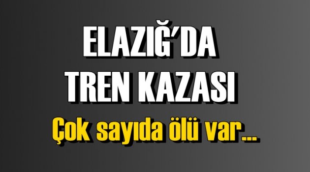 Elazığ'da Tren Kazası! Çok Sayıda Ölü Var!