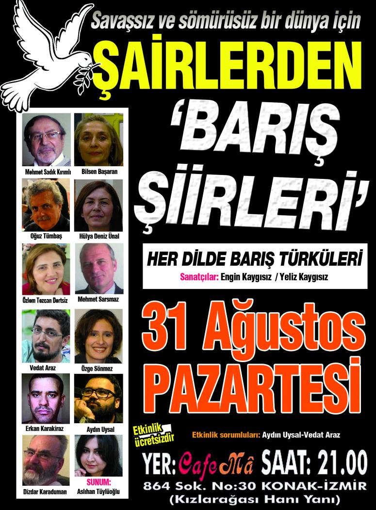 ŞAİRLERDEN “BARIŞ ŞİİRLERİ” ETKİNLİĞİ