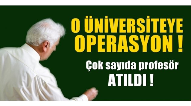 FLAŞ! Çok sayıda profesör atıldı