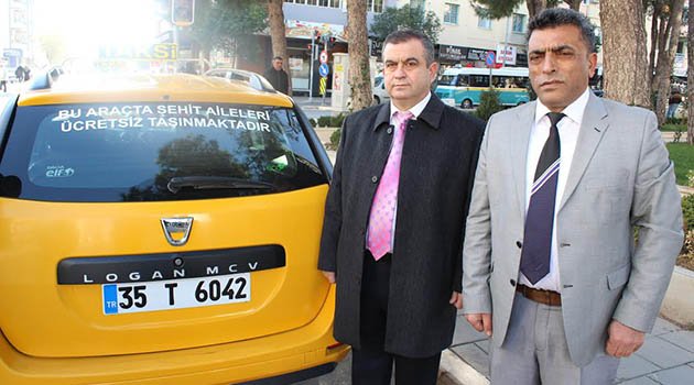 Gaziemirli Taksiciler Şehit Ailelerini Ücretsiz Taşıyacak