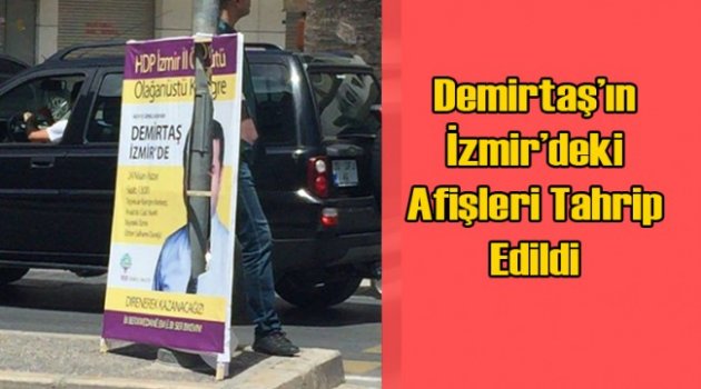 HDP'nin olağanüstü kongre afişlerini parçaladılar