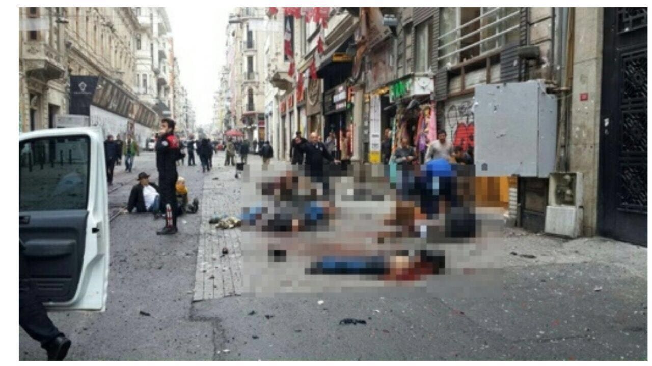 İstanbul'daki patlamadan ilk fotoğraflar geldi