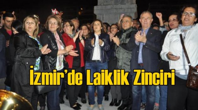 İzmir Laiklik Zinciri İçin Sokağa Çıktı