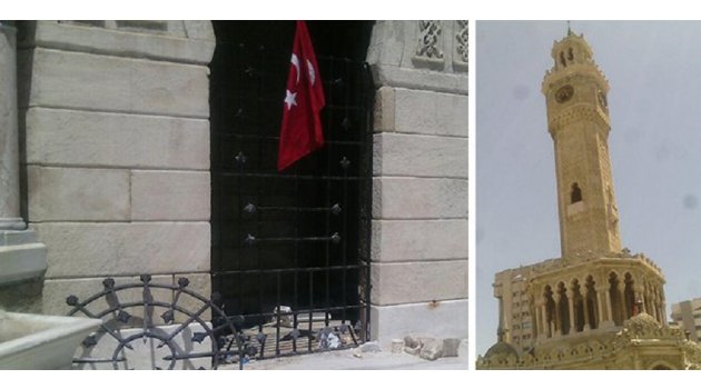 İzmir Saat Kulesi'nin taşlarını söktüler!