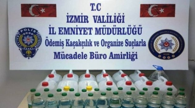 İzmir'de 95 Litre Sahte Rakı Ele Geçirildi!