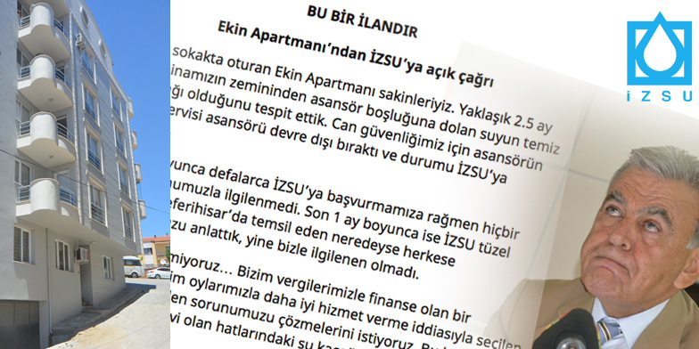 İZSU'ya seslerini duyuramayınca ilan verdiler