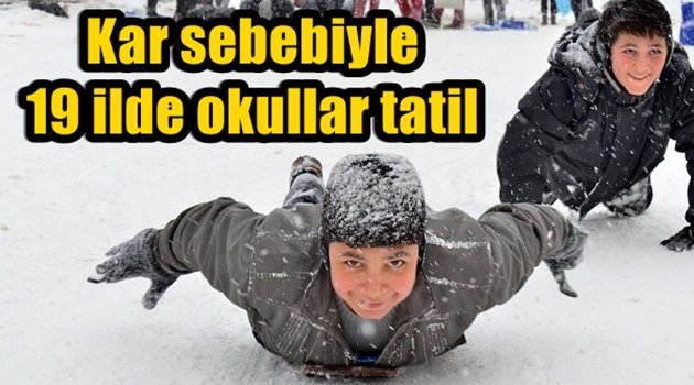 Kar Sebebiyle 19 İlde Okullar Tatil