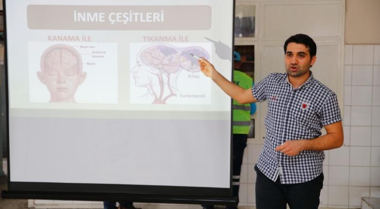 ÖĞRENCİLERDEN İŞÇİLERE SAĞLIK DERSİ