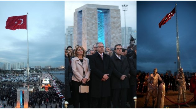 Körfez'in en büyük bayrağı Karşıyaka'da dalgalandı