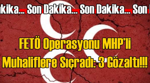 MHP'li Muhalife FETÖ Gözaltısı
