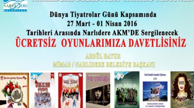 Narlıdere’de Tiyatro festivali başlıyor