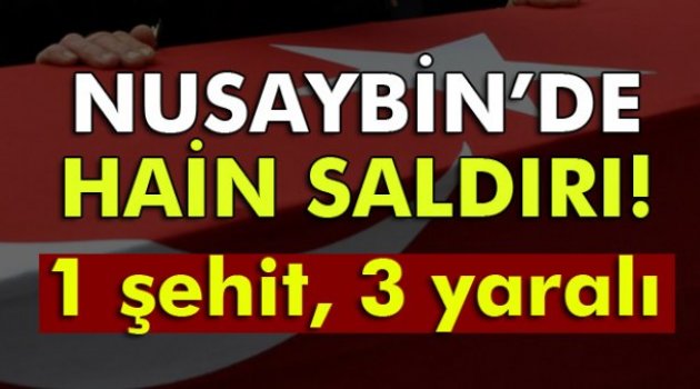 Nusaybin'de hain saldırı 1 şehit 3 yaralı