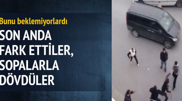 Oto hırsızlarına yol ortasında dayak!