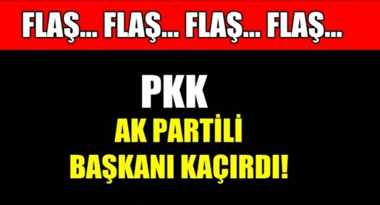PKK, AK PARTİLİ BAŞKANI KAÇIRDI!
