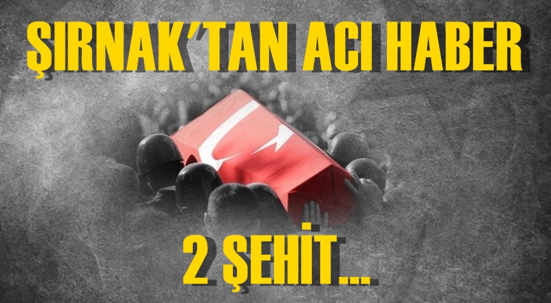 Şırnak'ta 2 asker şehit oldu