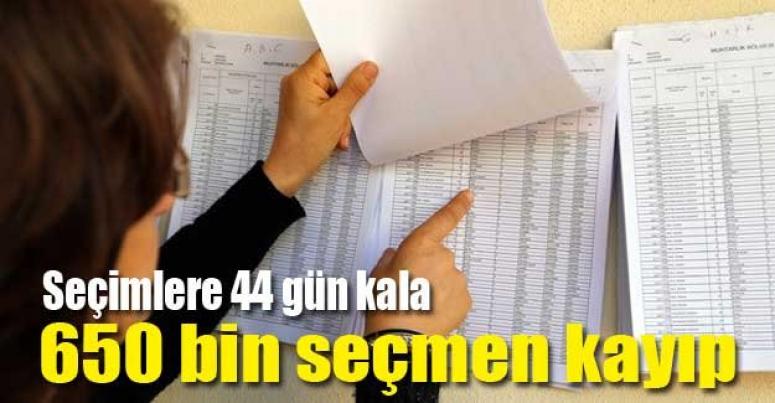 ŞOK İDDİA! 650 BİN SEÇMEN KAYIP!