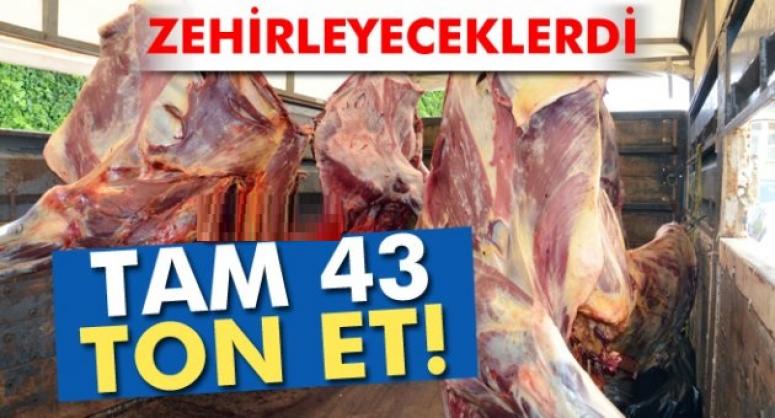 TAM 43 TON KAÇAK ET YAKALANDI