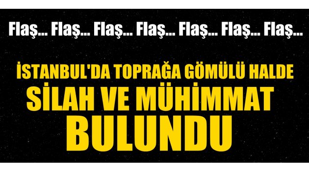 Toprağa gömülü halde silah ve mühimmat bulundu