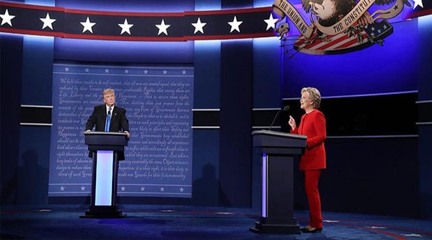 Trump ve Clinton Televizyonda Karşı Karşıya Geldi