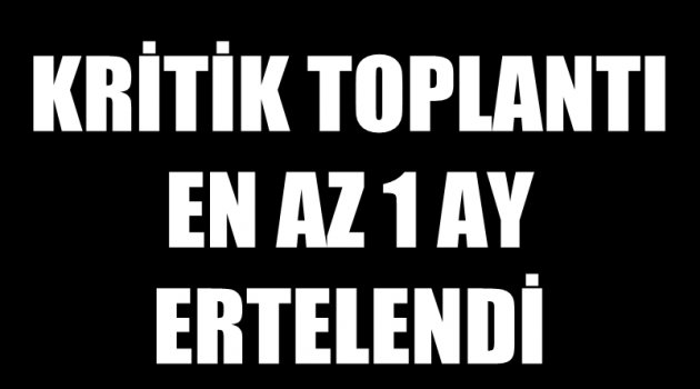 Türkiye-Avrupa Birliği toplantısı ertelendi
